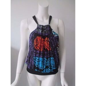 Anthropologie Shirt Womens Size Medium Deletta Hippie Boho Patchwork Maximalist